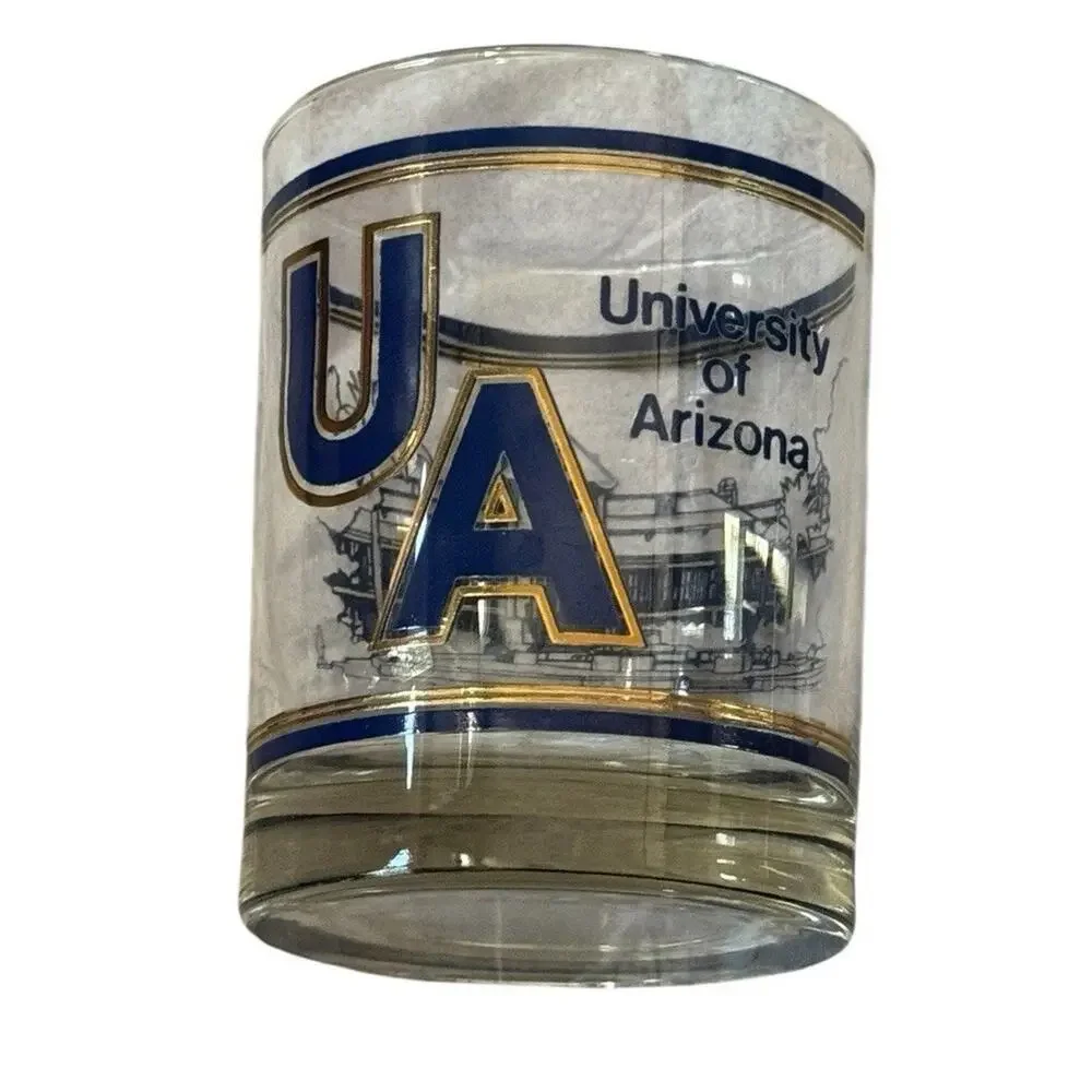 University Of‎ Arizona Scotch Whiskey Barware Glass (1) Tucson Undergraduate